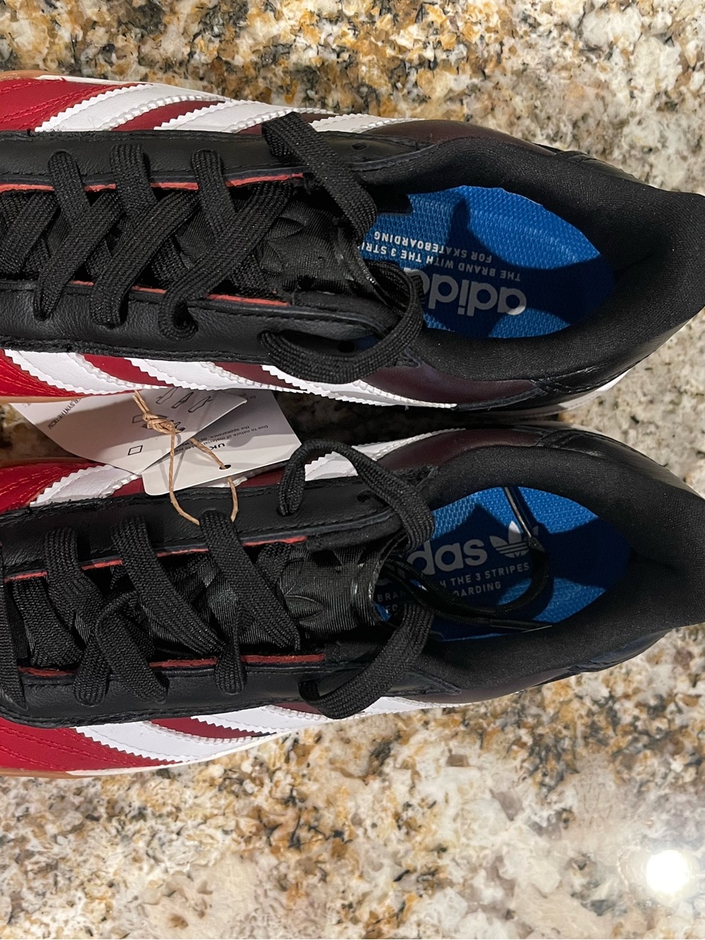 Adidas BRAND NEW W/Tags Black, Red & White Low-Top Sneakers
